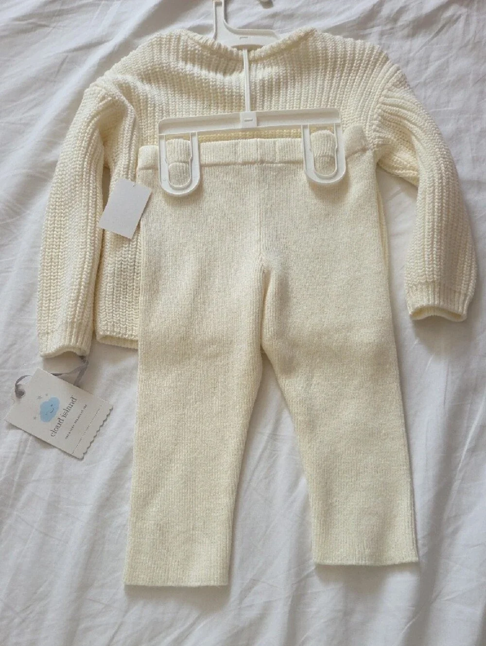 Beautiful Pants and Sweater Set With Heart accent, perfect for Christmas
